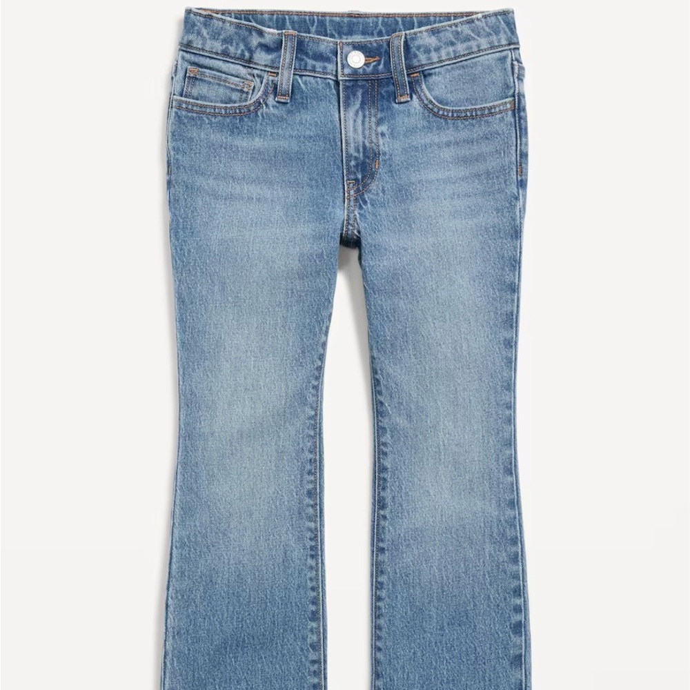 Mid-Rise Built-In Tough Boot-Cut Jeans for girls